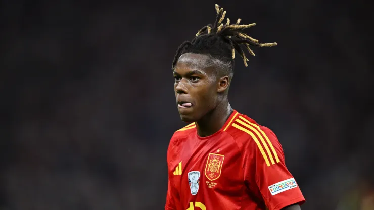 Nico Williams of Spain during the UEFA EURO 2024 final match between Spain and England
