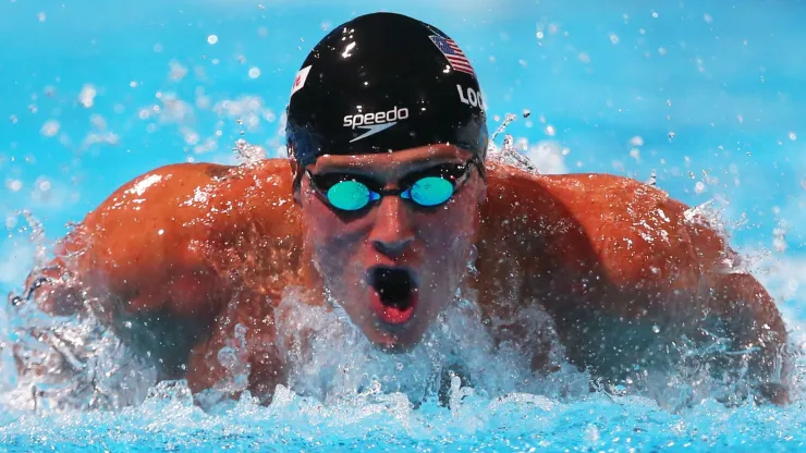 Ryan Lochte of the USA competes during the Swimming Men's Individual Medley Semifinal on day twelve of the 15th FINA World Championships.
