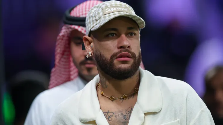 Neymar of Al Hilal during the Saudi Pro League match between Al-Hilal and Al-Raed at Kingdom Arena on February 18, 2024 in Riyadh, Saudi Arabia. 
