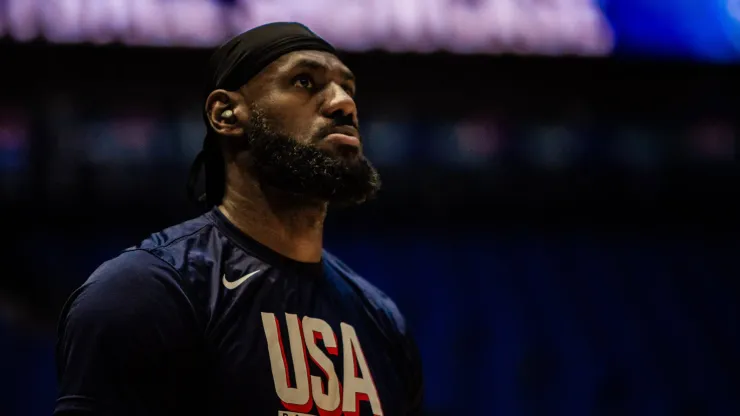 LeBron James 6 for Team USA during the USA Basketball Showcase - USA vs Germany at the O2 Arena, London.
