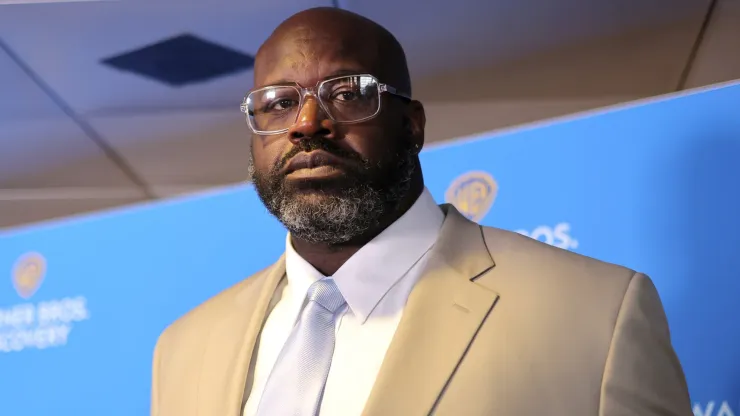 Shaquille O'Neal, Inside the NBA, Turner Sports attends the Warner Bros. Discovery Upfront 2022 arrivals on the red carpet at The Theater at Madison Square Garden.
