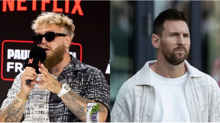 Jake Paul and Lionel Messi 

