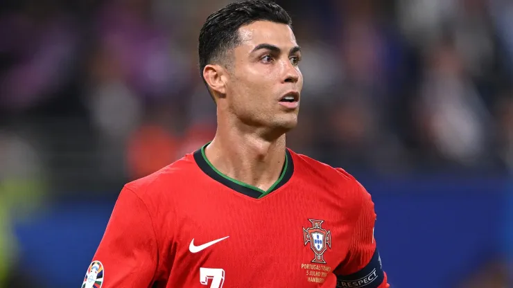 Cristiano Ronaldo of Portugal in action during the UEFA EURO 2024 quarter-final match.
