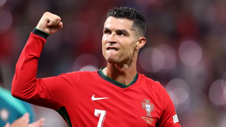 Cristiano Ronaldo of Portugal acknowledges the fans as he celebrates victory after the UEFA EURO 2024 group stage match between Portugal and Czechia at Football Stadium Leipzig on June 18, 2024 in Leipzig, Germany.
