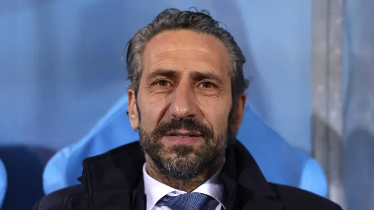 Roberto Cevoli Head coach of San Marino looks on prior to kick off in the International Friendly, Länderspiel, Nationalmannschaft match at San Marino Stadium, Serravalle. Picture credit should read: Jonathan Moscrop / Sportimage 
