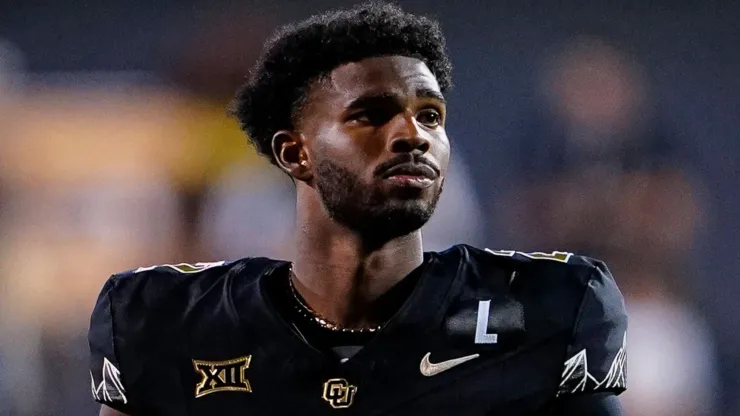 Colorado Buffaloes quarterback Shedeur Sanders (2) relaxes during a timeout in the second half of the football game between Colorado and North Dakota State in Boulder, CO.
