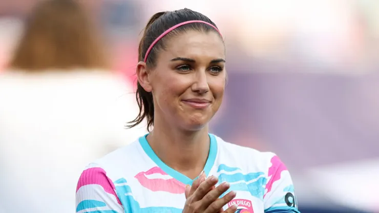 Alex Morgan at her final soccer game between SD Wave and NC Courage 
