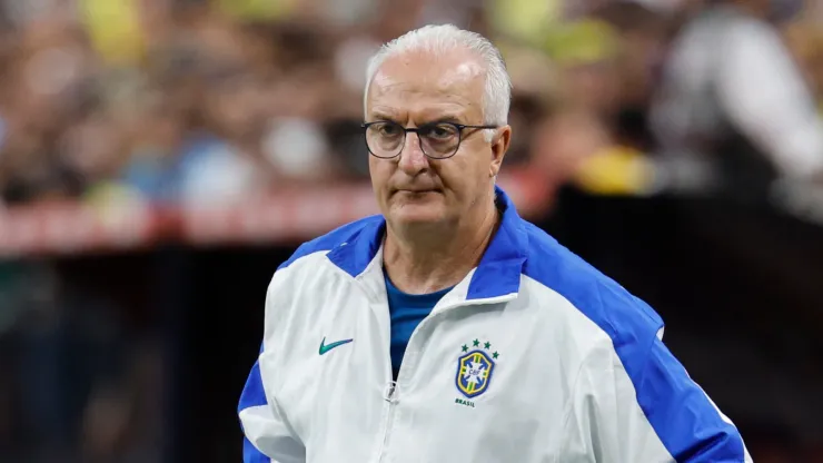 Head coach Dorival Junior of Brazil looks on prior to during the CONMEBOL Copa America 2024 quarterfinal match between Uruguay and Brazil at Allegiant Stadium on July 06, 2024 in Las Vegas, Nevada.
