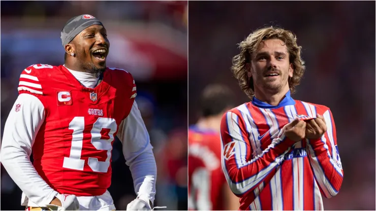 Deebo Samuel of the 49ers and Antoine Griezmann of Atlético Madrid
