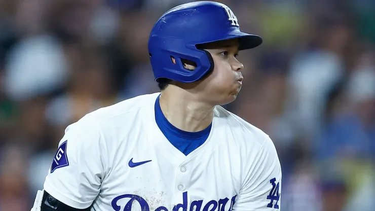 Shohei Ohtani #17 of the Los Angeles Dodgers at Dodger Stadium on September 11, 2024 in Los Angeles, California. 
