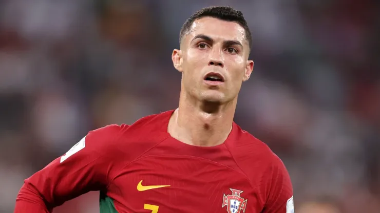 Cristiano Ronaldo of Portugal looks on during the FIFA World Cup Qatar 2022 Group H match between Portugal and Ghana.
