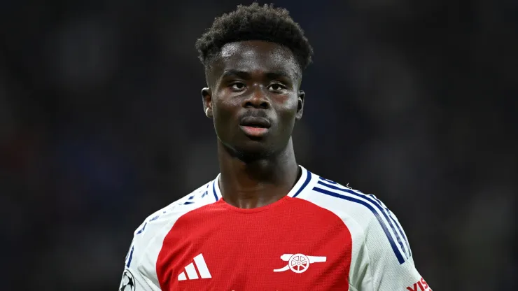 Bukayo Saka of Arsenal during the UEFA Champions League 2024/25 League Phase MD1 match between Atalanta BC and Arsenal FC
