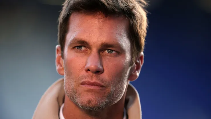 Tom Brady, Minority Owner of Birmingham City, looks on prior to the Sky Bet League One match between Birmingham City FC and Wrexham AFC at St Andrew’s at Knighthead Park on September 16, 2024 in Birmingham, England.
