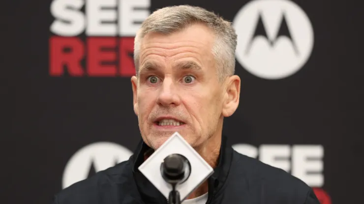 Head coach Billy Donovan of the Chicago Bulls speaks to the media during Chicago Bulls Media Day at Advocate Center on September 30, 2024 in Chicago, Illinois.
