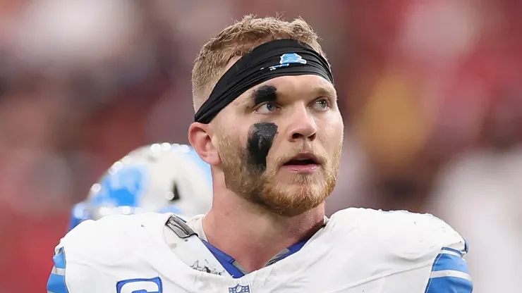 Defensive end Aidan Hutchinson #97 of the Detroit Lions during the NFL game at State Farm Stadium on September 22, 2024 in Glendale, Arizona.  The Lions defeated the Cardinals 20-13. 
