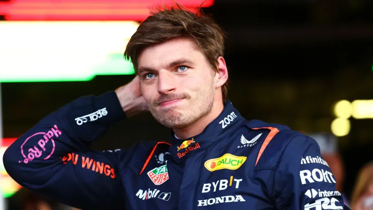 Max Verstappen of the Netherlands and Oracle Red Bull Racing looks on in parc ferme during qualifying ahead of the F1 Grand Prix of Mexico 
