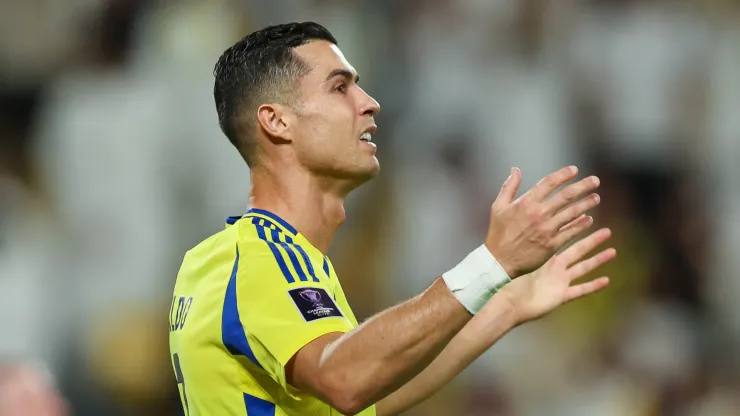 Cristiano Ronaldo reacts during the AFC Champions League Elite match between Al Nassr and Al Rayyan
