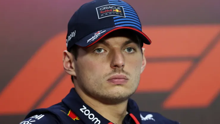 Max Verstappen  of the Netherlands and Oracle Red Bull Racing attends the Drivers Press Conference during previews ahead of the F1 Grand Prix of Brazil
