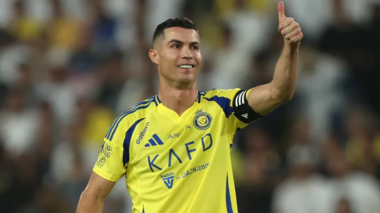 Cristiano Ronaldo celebrates with Al Nassr
