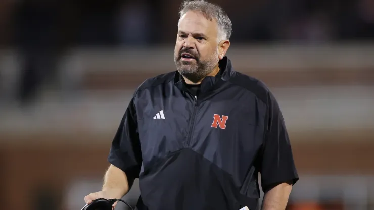 Head coach Matt Rhule of the Nebraska Cornhuskers reacts against the Illinois Fighting Illini at Memorial Stadium on October 06, 2023 in Champaign, Illinois.
