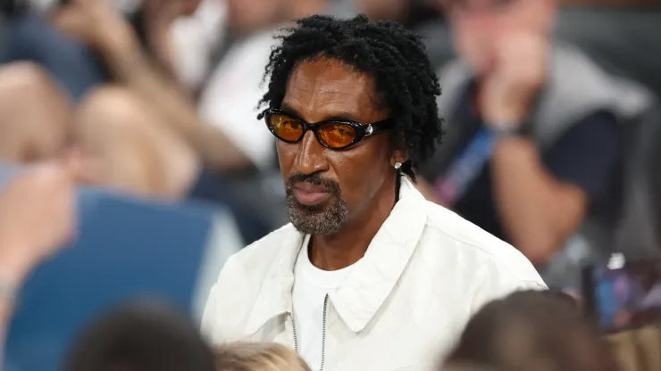 Former NBA player, Scottie Pippen attends the Men's Gold Medal game between Team France and Team United States on day fifteen of the Olympic Games Paris 2024 at Bercy Arena.
