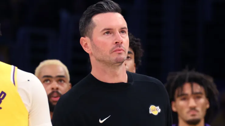 JJ Redick reacts during the second quarter against the Minnesota Timberwolves at Crypto.com Arena
