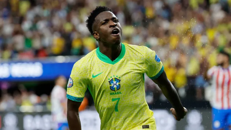 Vinicius Junior of Brazil celebrates a goal during the CONMEBOL Copa America 2024
