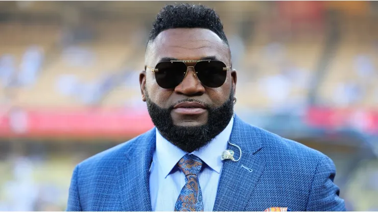 David Ortiz looks on during batting practice ahead of Game One of the 2024 World Series at Dodger Stadium on October 25, 2024 in Los Angeles, California. 
