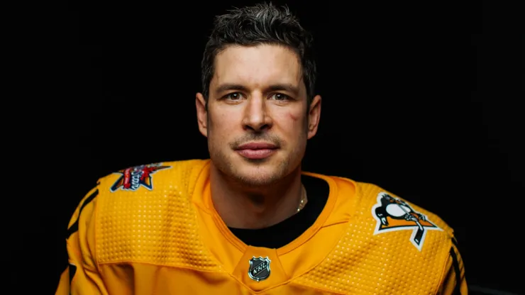 Sidney Crosby #87 of the Pittsburgh Penguins poses for his portrait prior to the 2024 Honda NHL All-Star Game on February 03, 2024.
