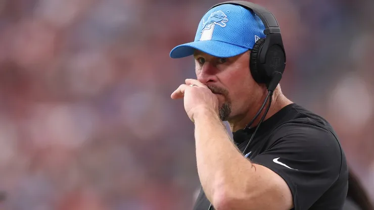 Head coach Dan Campbell of the Detroit Lions during the NFL game at State Farm Stadium on September 22, 2024 in Glendale, Arizona. The Lions defeated the Cardinals 20-13.
