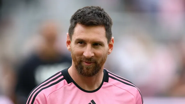 Lionel Messi of Inter Miami looks on prior to a game against the Orlando City SC
