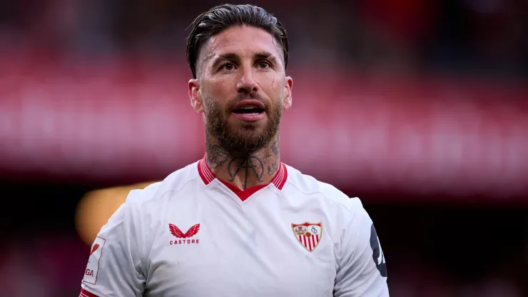 Sergio Ramos of Sevilla FC looks on during the LaLiga EA Sports match between Athletic Club and Sevilla FC
