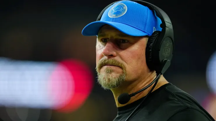 Detroit Lions head coach Dan Campbell during an NFL, American Football Herren, USA game between the Texans and the Lions on November 10, 2024 in Houston, Texas.
