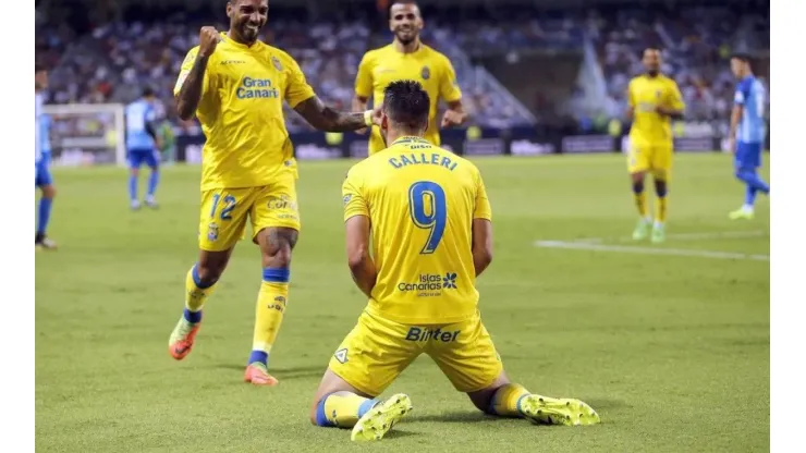 GOLEADOR CANARIO. Jonathan Calleri se desahoga con el grito de gol con LasPalmas.
