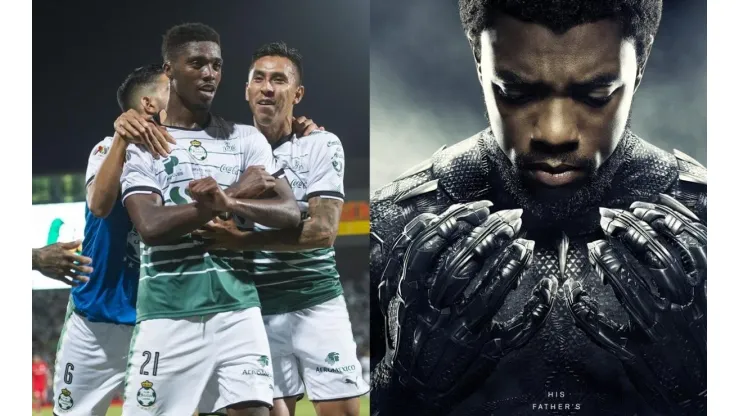 Djaniny celebra sus goles como Black Panther, uno de los personajes de la saga de Avengers
