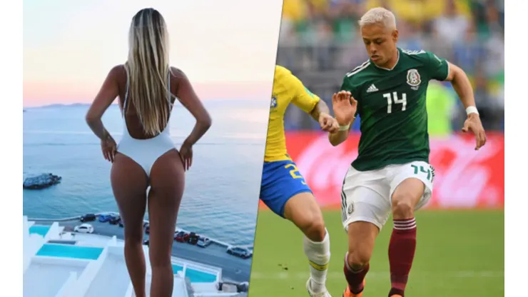 Foto de Chicharito con su chica que explota la tierra.
