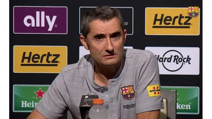 Foto de Ernesto Valverde, entrenador de Barcelona.
