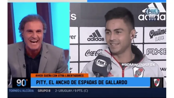 Pity Martínez lo hizo estallar de risa a Ruggeri al aire en 90 Minutos de Fútbol