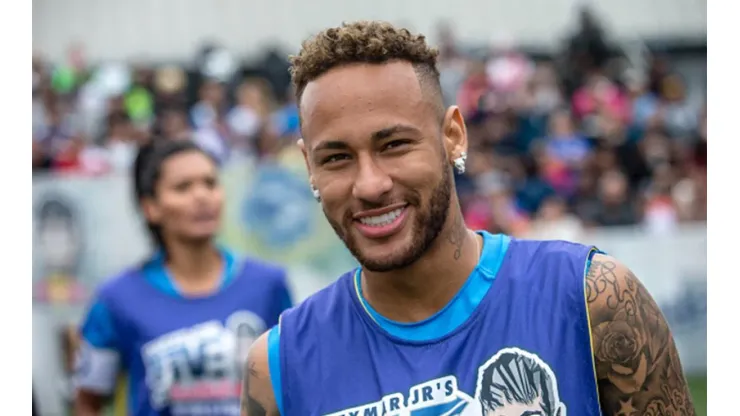 Neymar, siempre con una sonrisa.
