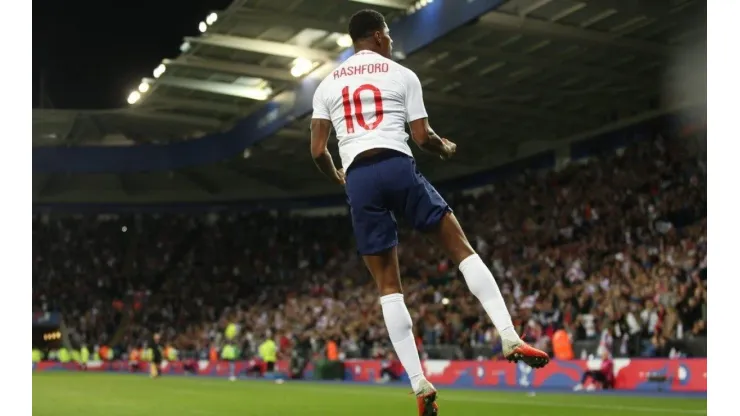 Rashford celebra su gol
