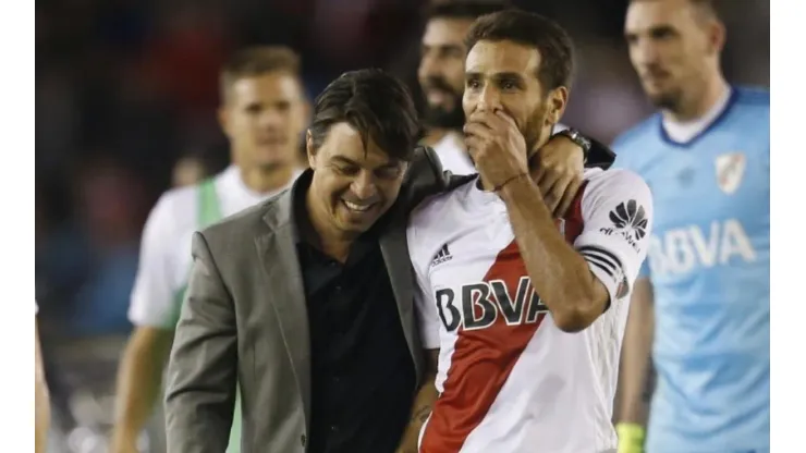 Marcelo Gallardo y Leonardo Ponzio juntos.
