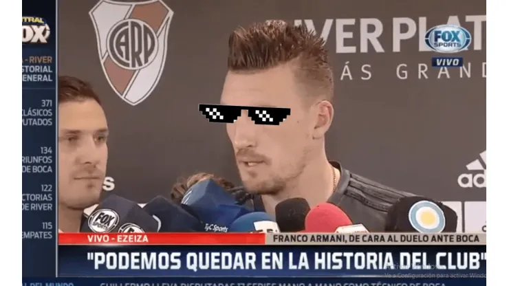 Foto de Franco Armani, arquero de River.
