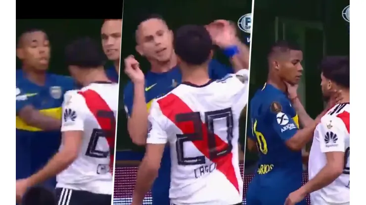 Foto de Milton Casco contra todo Boca.
