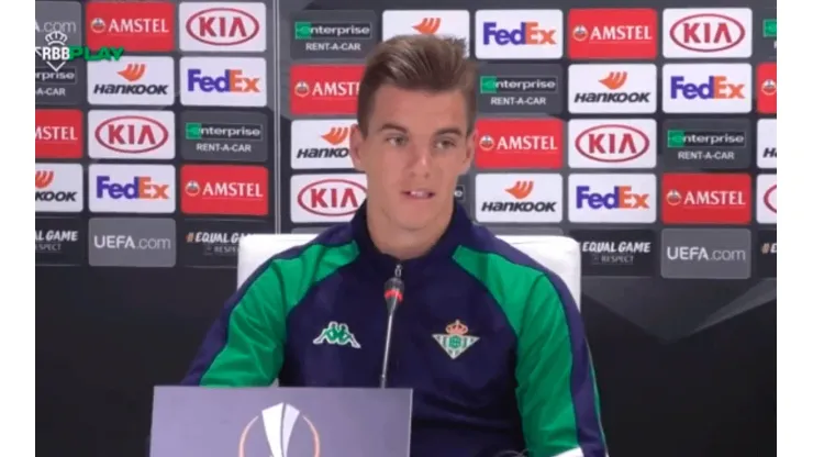 Lo Celso en conferencia de prensa.
