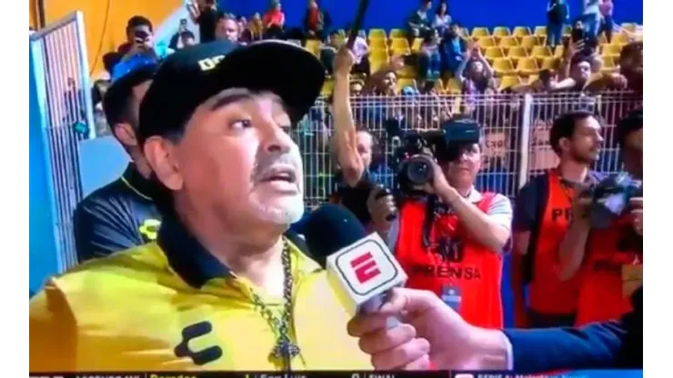 Maradona en diálogo con ESPN.
