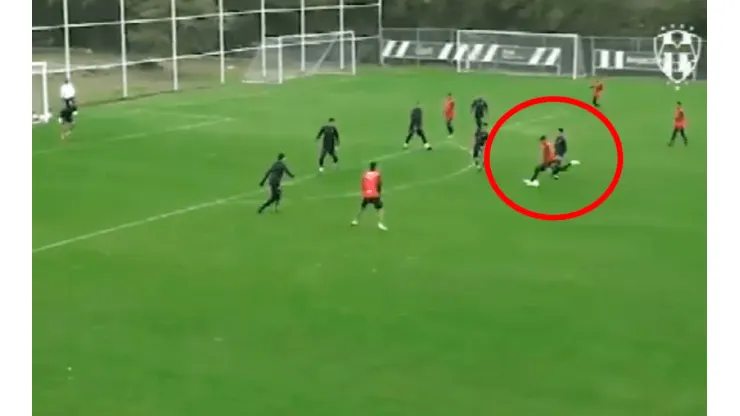 A lo Messi: Maxi Meza se despacha con un golazo en el entrenamiento de Rayados