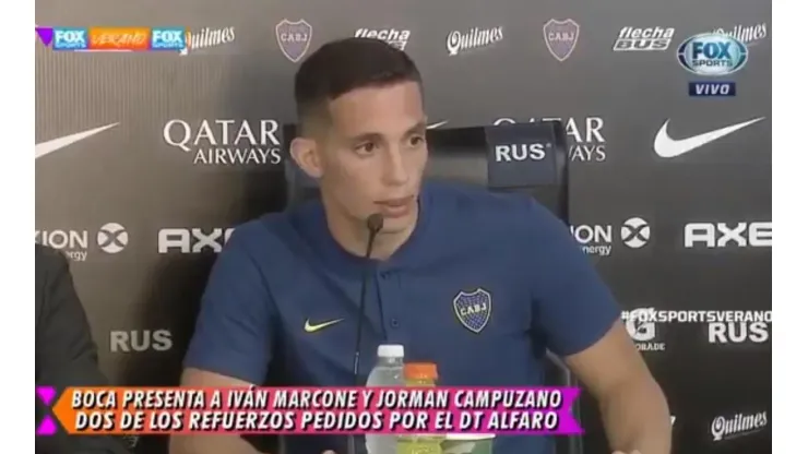 Iván Marcone en conferencia de prensa.
