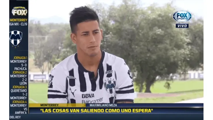 Maxi Meza ya palpita el choque del Monterrey ante el América