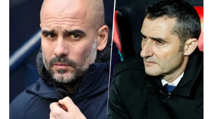 Guardiola y Valverde, enfrentados.
