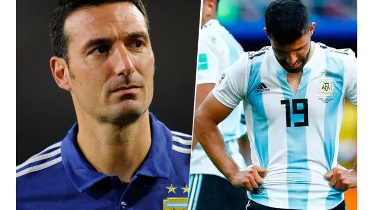 Scaloni y Agüero tuvieron un enfrentamiento en el Mundial de Rusia.
